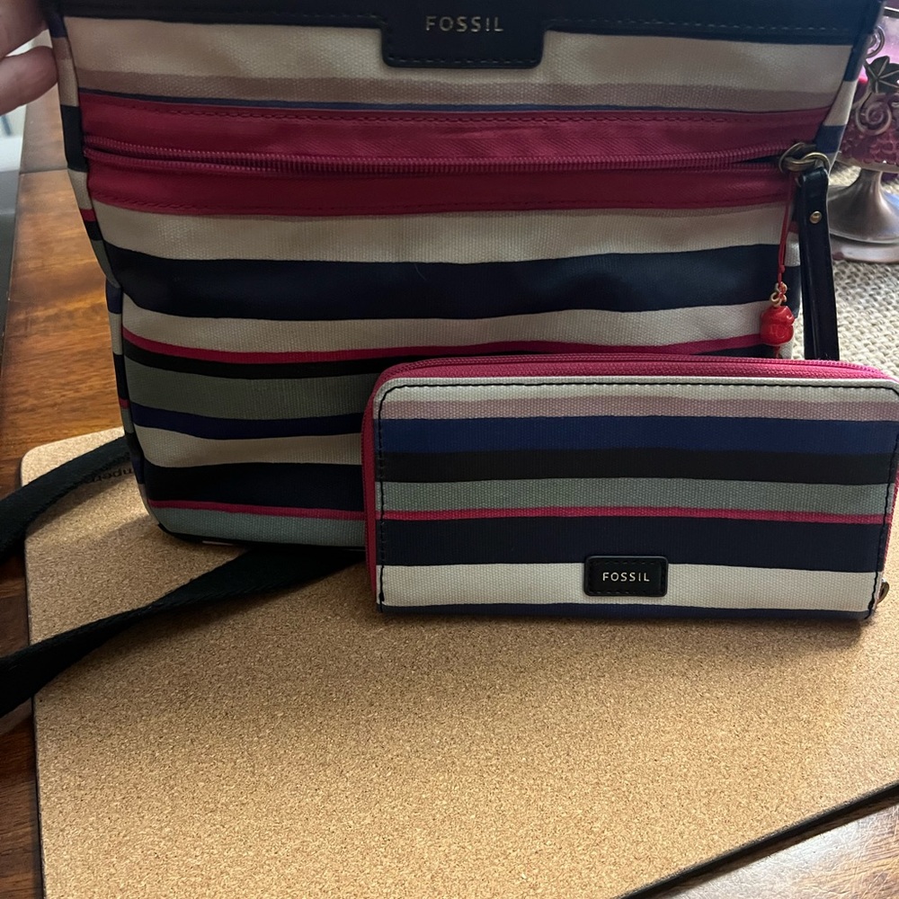 Fossil crossbody with matching zippy wallet